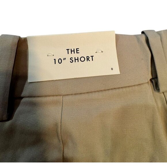 Ann Taylor Factory The 10" Short Tan Size 0 Stretch Twill NWT Khakis - Picture 6 of 7